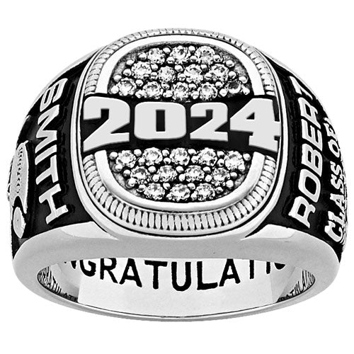Men's CELEBRIUM Cushion-top Pave CZ Class Ring - Image 2