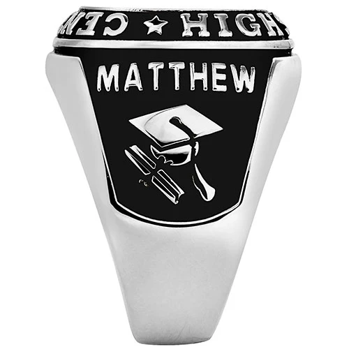 Men's CELEBRIUM Double Row Traditional Class Ring - Image 4