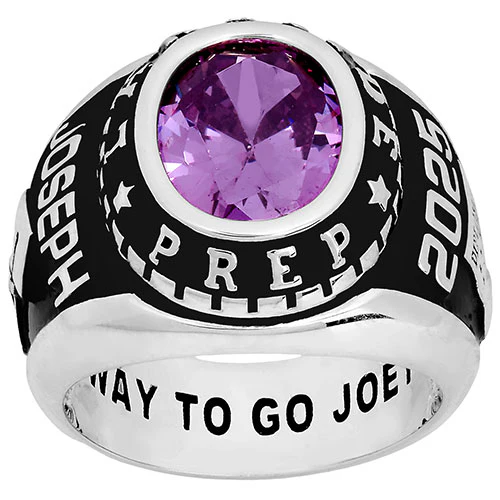 Men's CELEBRIUM Traditional Oval Stone Class Ring