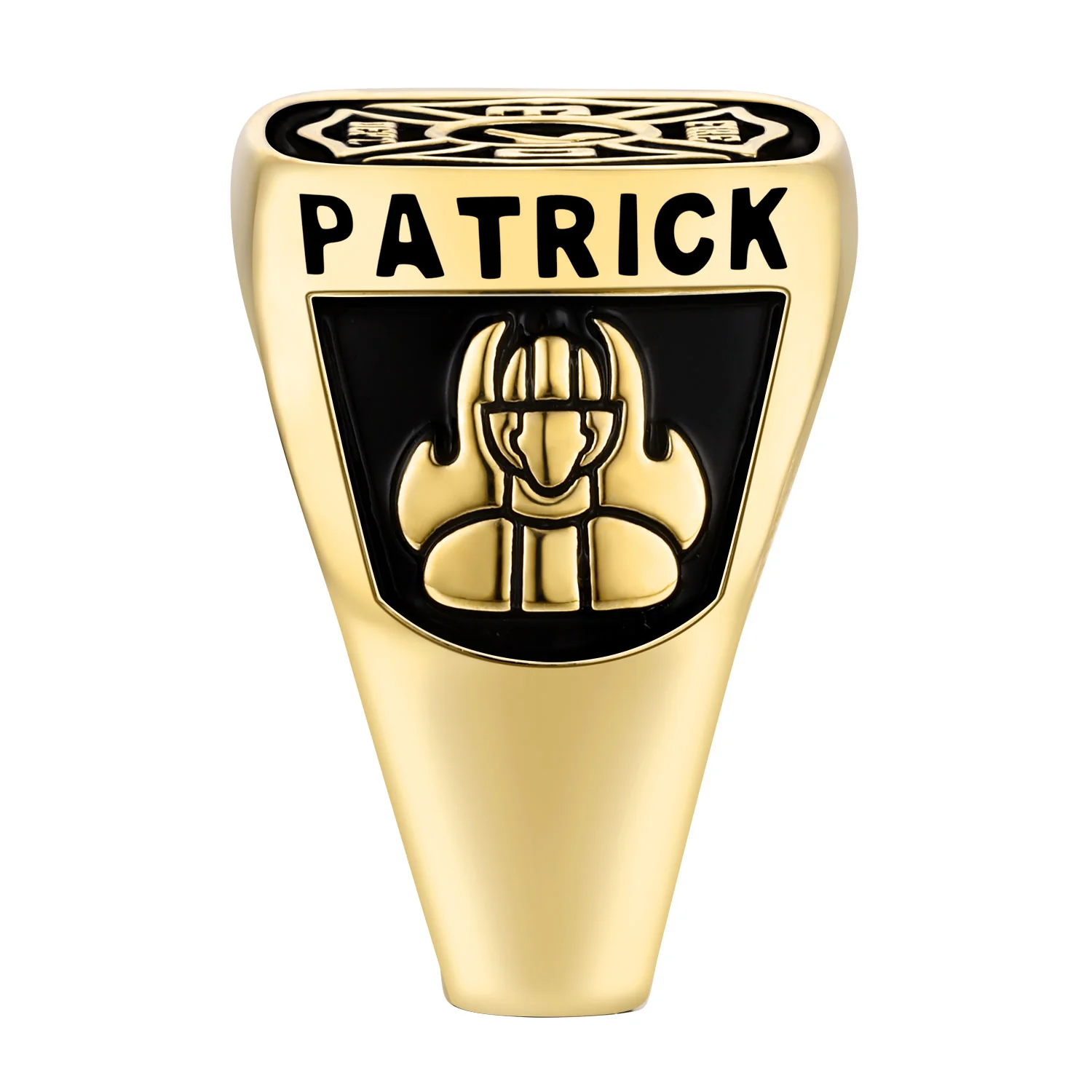Men's Gold Celebrium Fire Dept First Responder Ring - Image 3