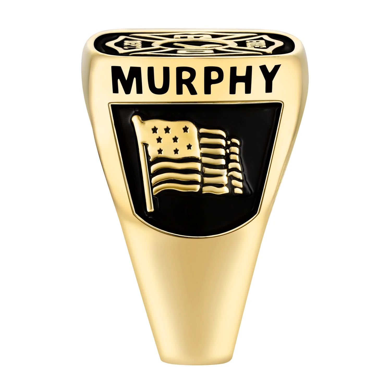 Men's Gold Celebrium Fire Dept First Responder Ring - Image 4