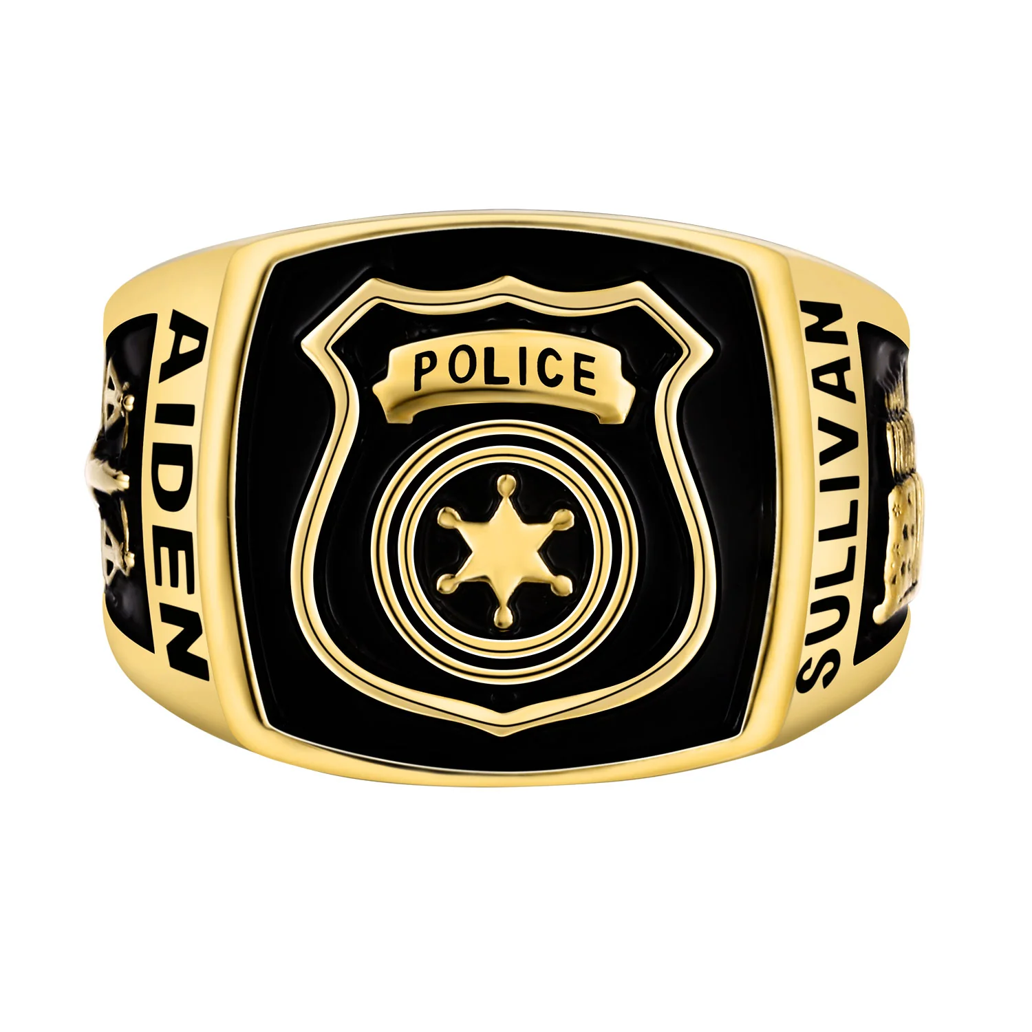 Men's Gold Celebrium Police First Responder Ring - Image 2