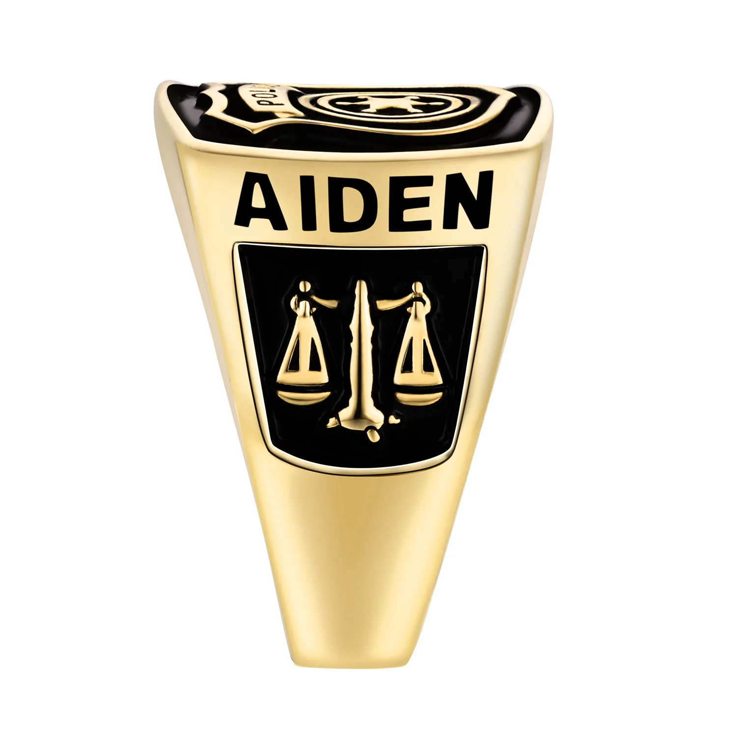 Men's Gold Celebrium Police First Responder Ring - Image 3