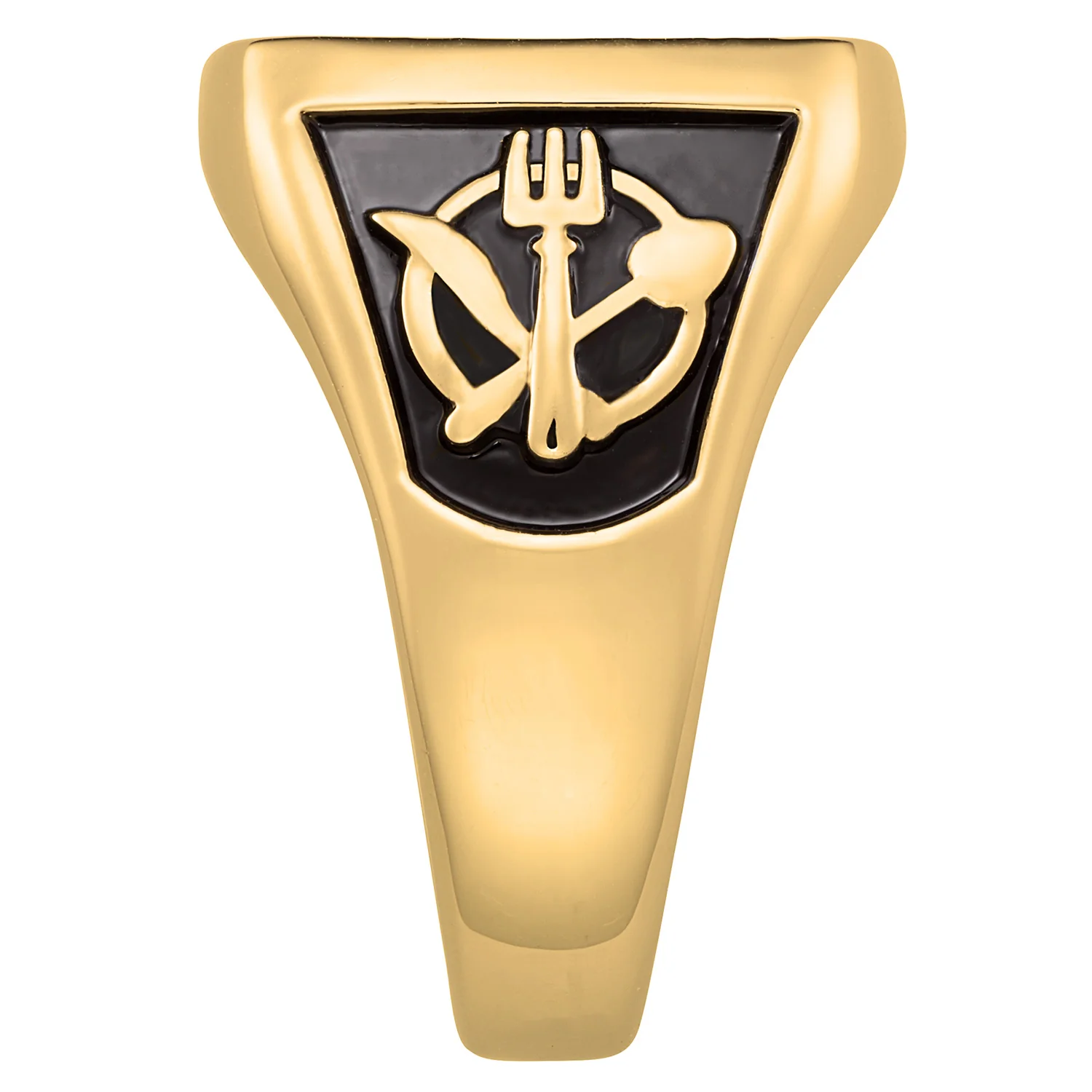 Men's 14K Gold over Sterling Rectangle Signet Class Ring - Image 3
