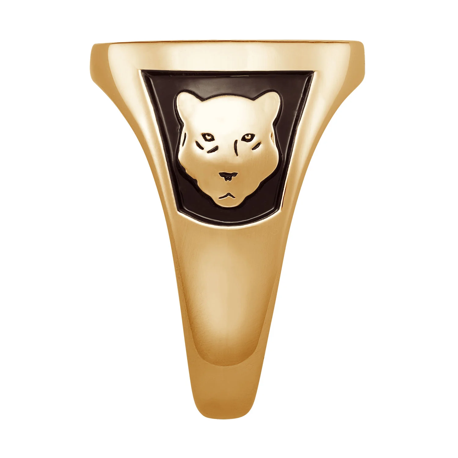 Men's 14K Gold over Sterling Signet Oval Class Ring - Image 4