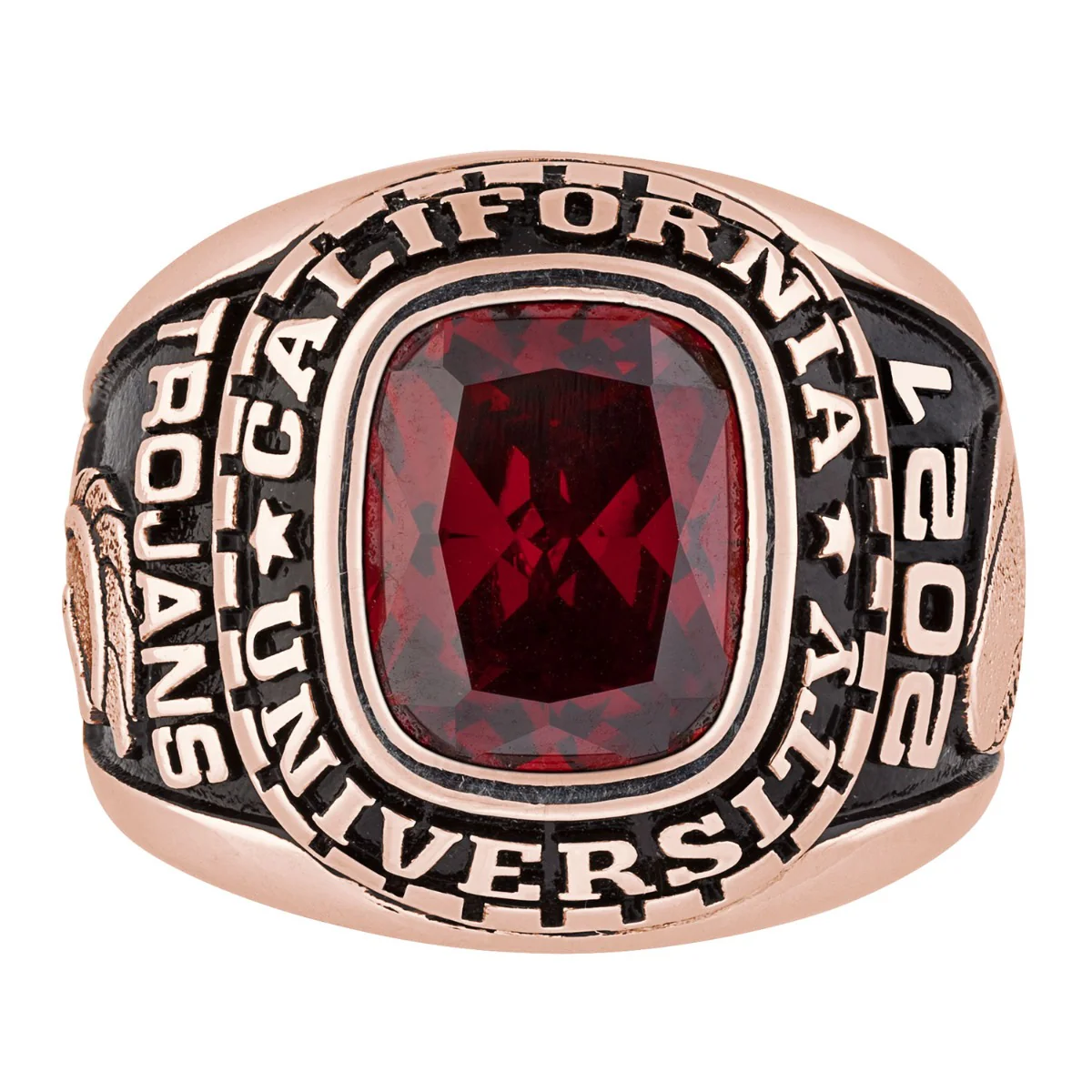Men's Rose Gold CELEBRIUM Large Traditional Birthstone Class Ring - Image 2