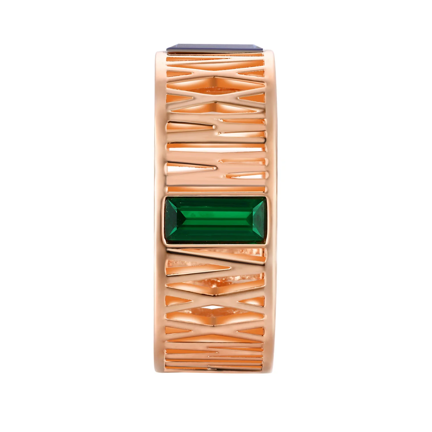 Men's Rose Gold Plated CELEBRIUM Roman Numeral 2025 Birthstone Class Ring - Image 3