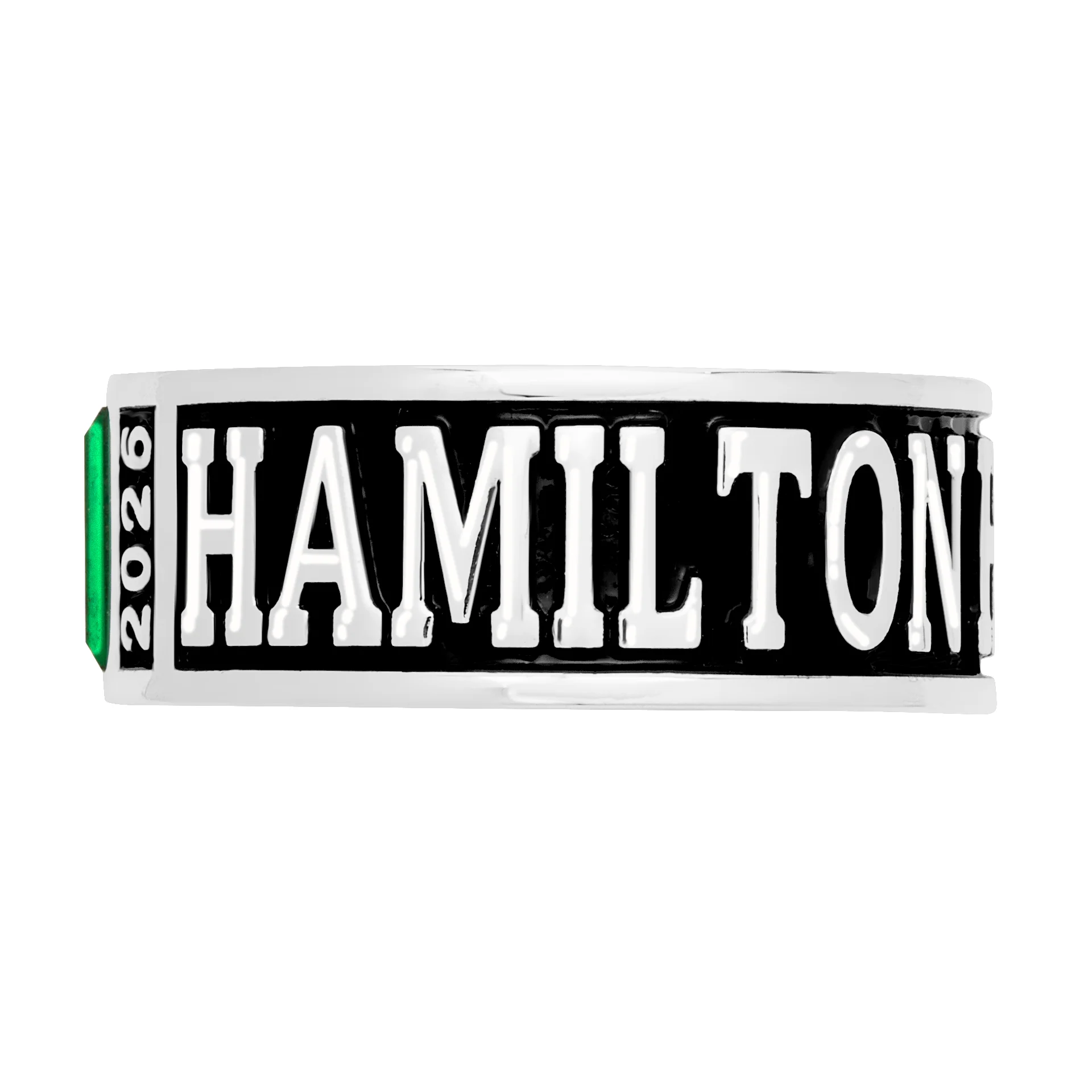 Men's Silver Plated Decorated Band Class Ring - Image 3