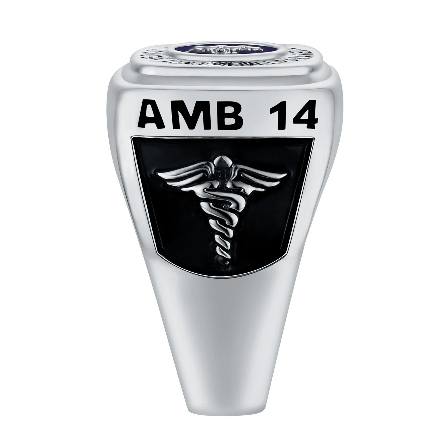 Men's Sterling Silver EMT First Responder Ring - Image 4