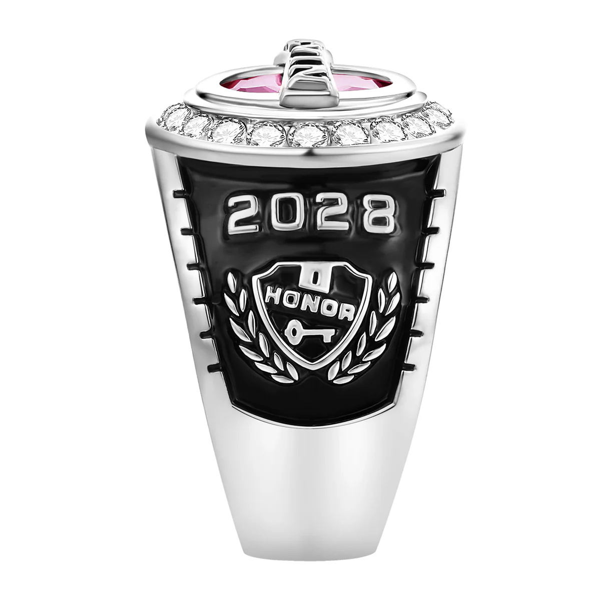 Men's Traditional CZ Oval Stone Personalized Top Class Ring - Image 4