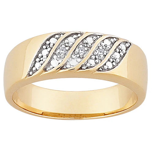 Men's Two-tone Diamond Wedding Band