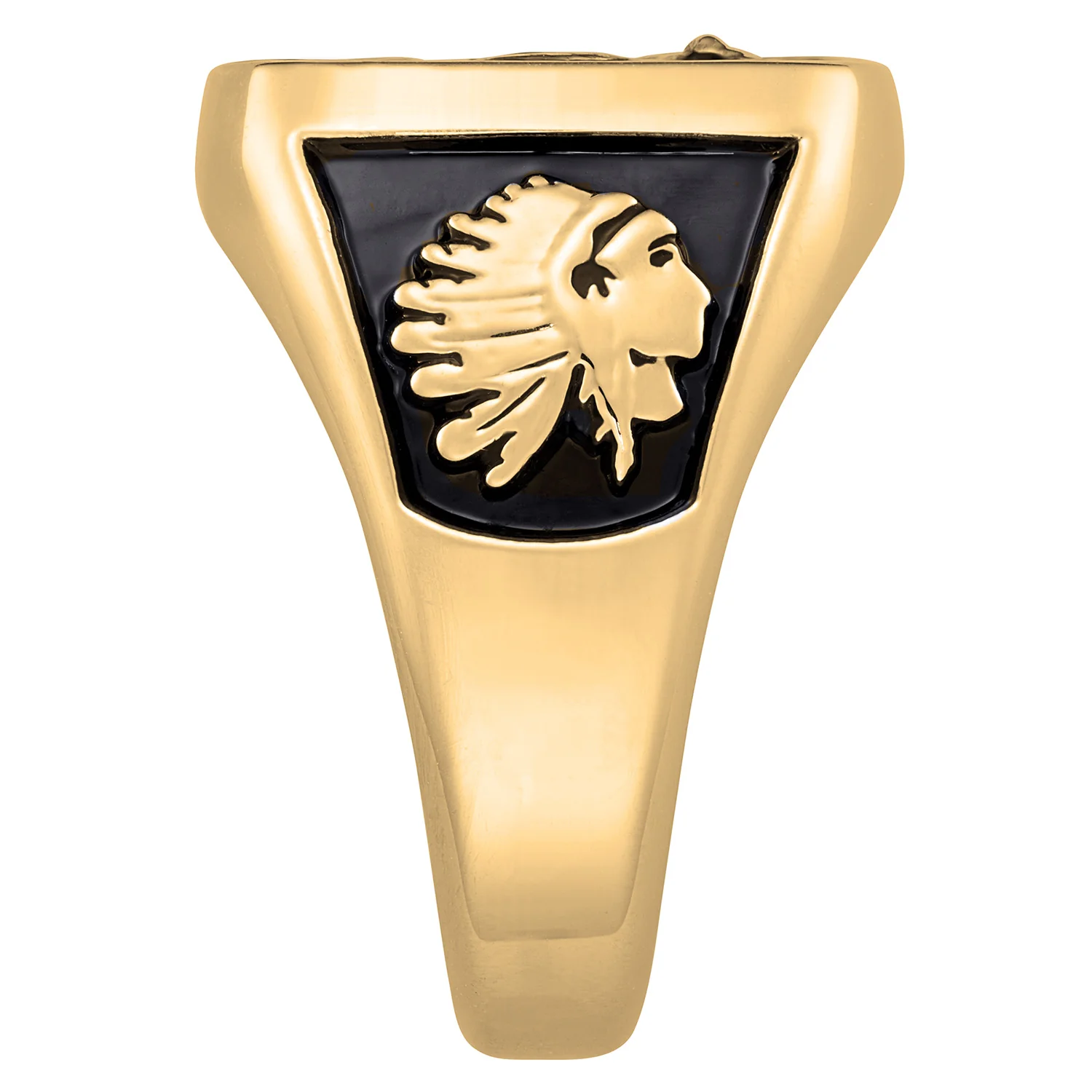 Men's Yellow CELEBRIUM Crest Square Signet Class Ring - Image 4