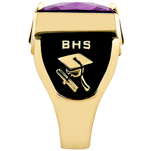 Men's CELEBRIUM Traditional Deco Class Ring - Image 11