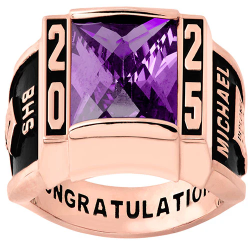 Men's CELEBRIUM Traditional Deco Class Ring - Image 3