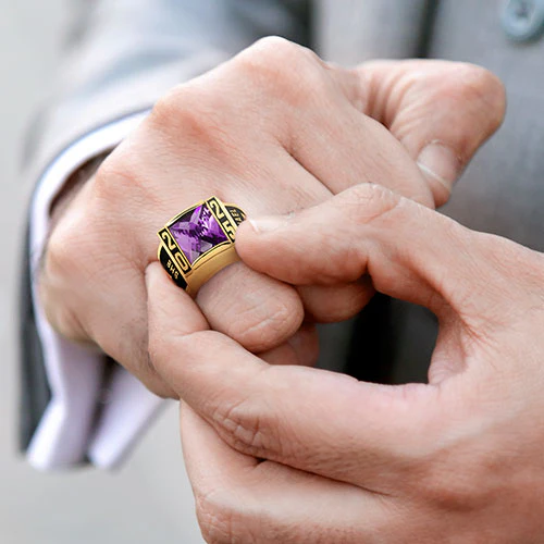 Men's CELEBRIUM Traditional Deco Class Ring - Image 5