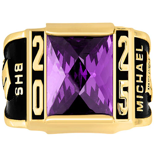 Men's CELEBRIUM Traditional Deco Class Ring - Image 8