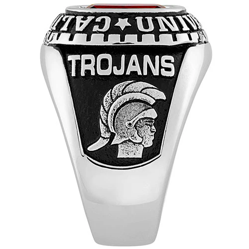 Men's Sterling Silver Large Traditional Class Ring - Image 3