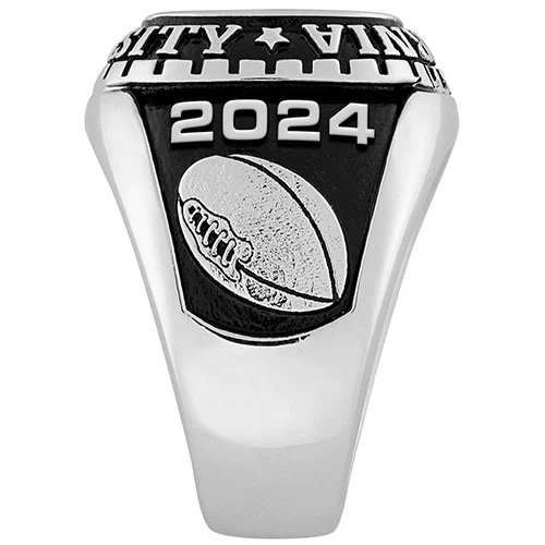 Men's Sterling Silver Large Traditional Class Ring - Image 4