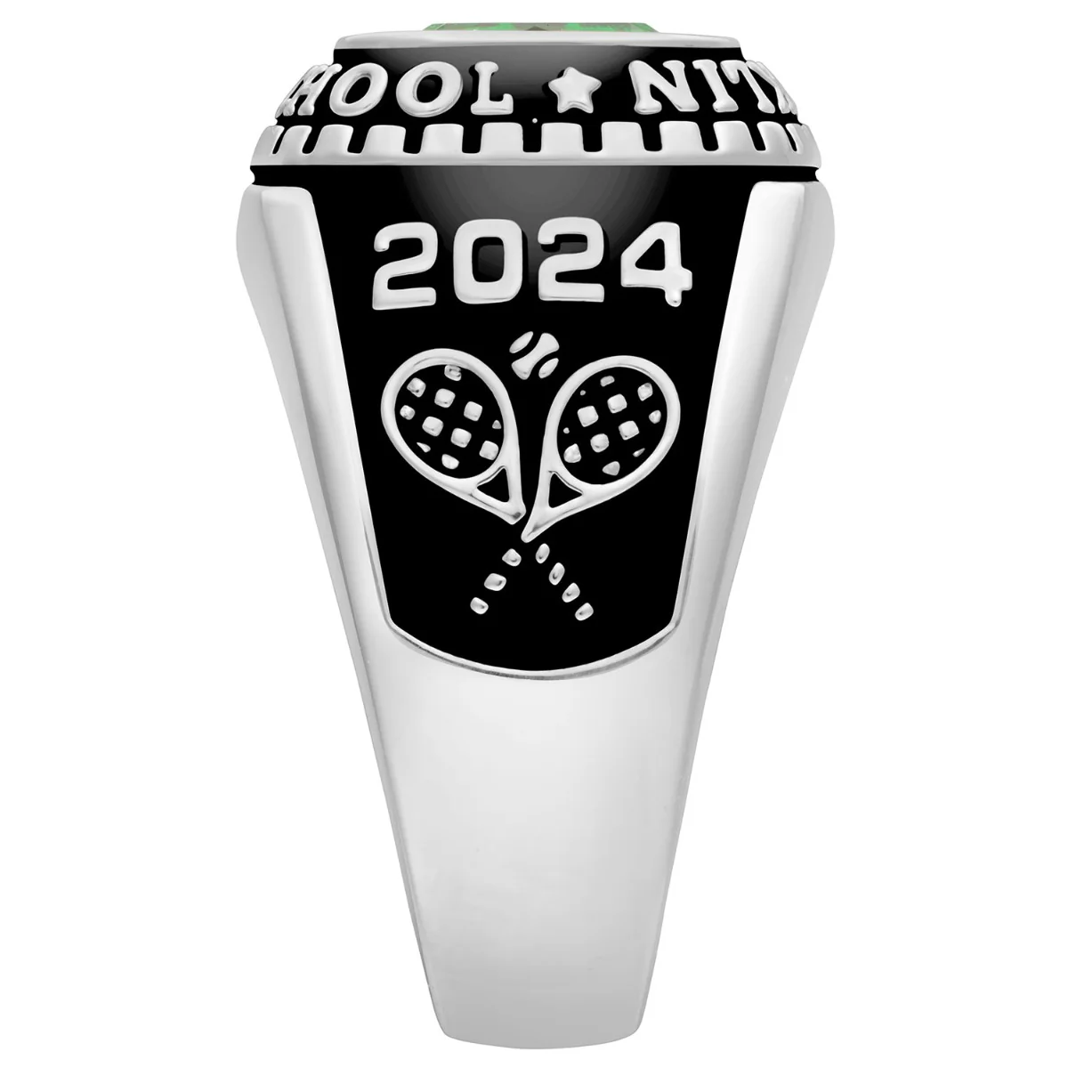 Men's Sterling Silver Traditional Stone Class Ring - Image 3