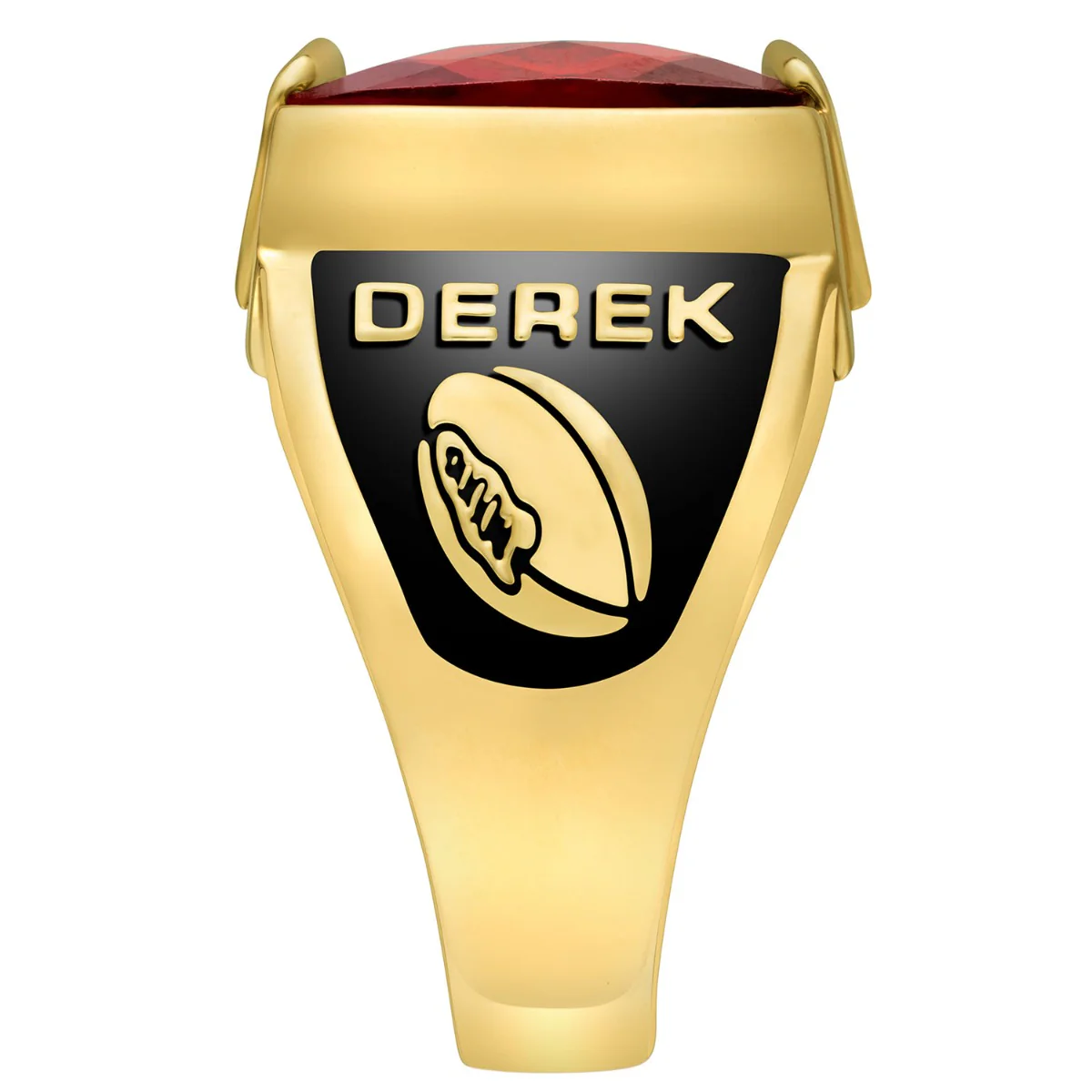 Men's Yellow CELEBRIUM Traditional Deco Class Ring - Image 3