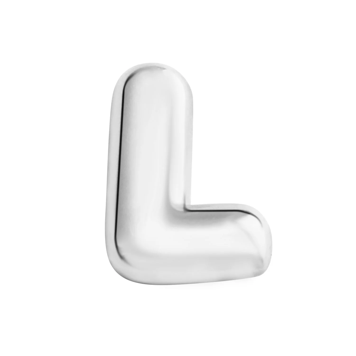Mini Balloon Letter Button Earrings - Image 2