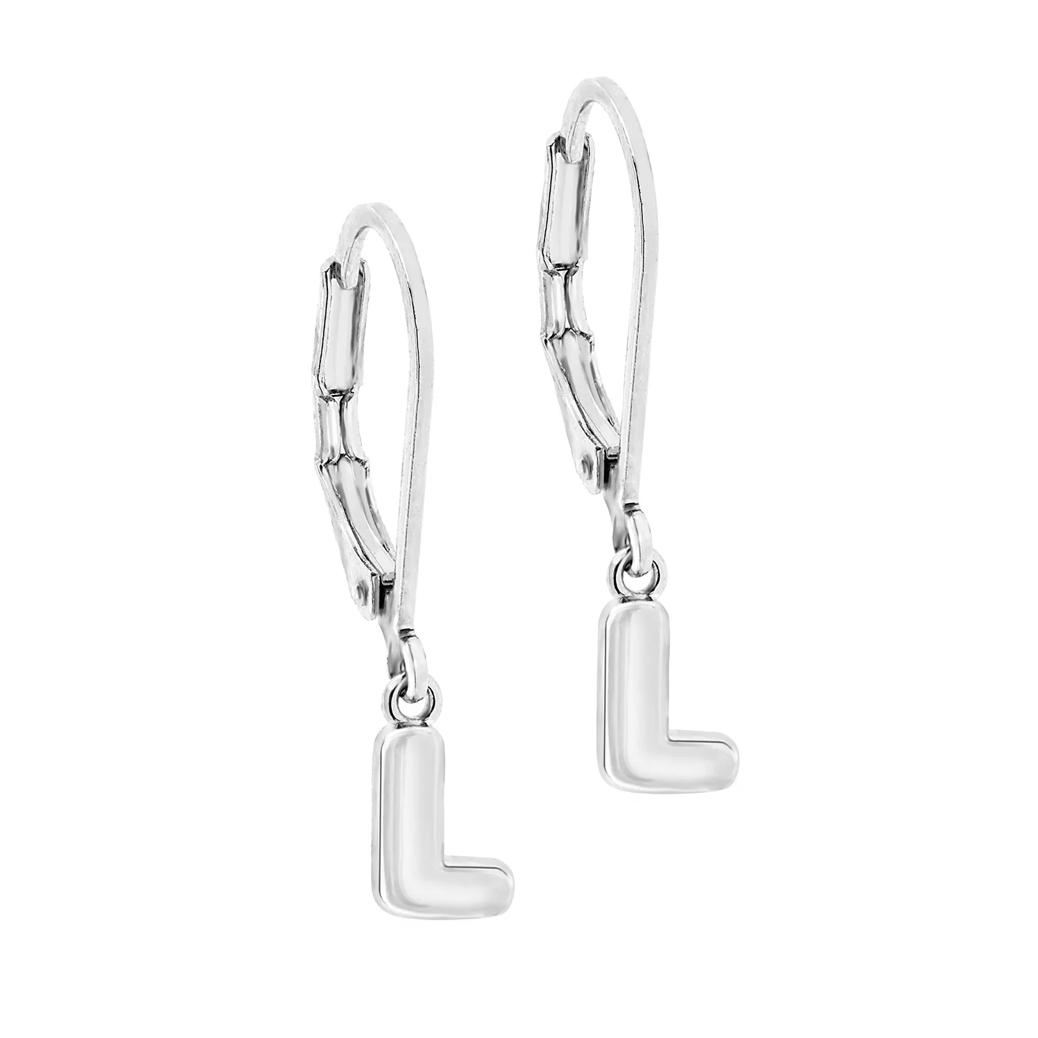 Mini Balloon Letter Dangle Drop Earrings - Image 2