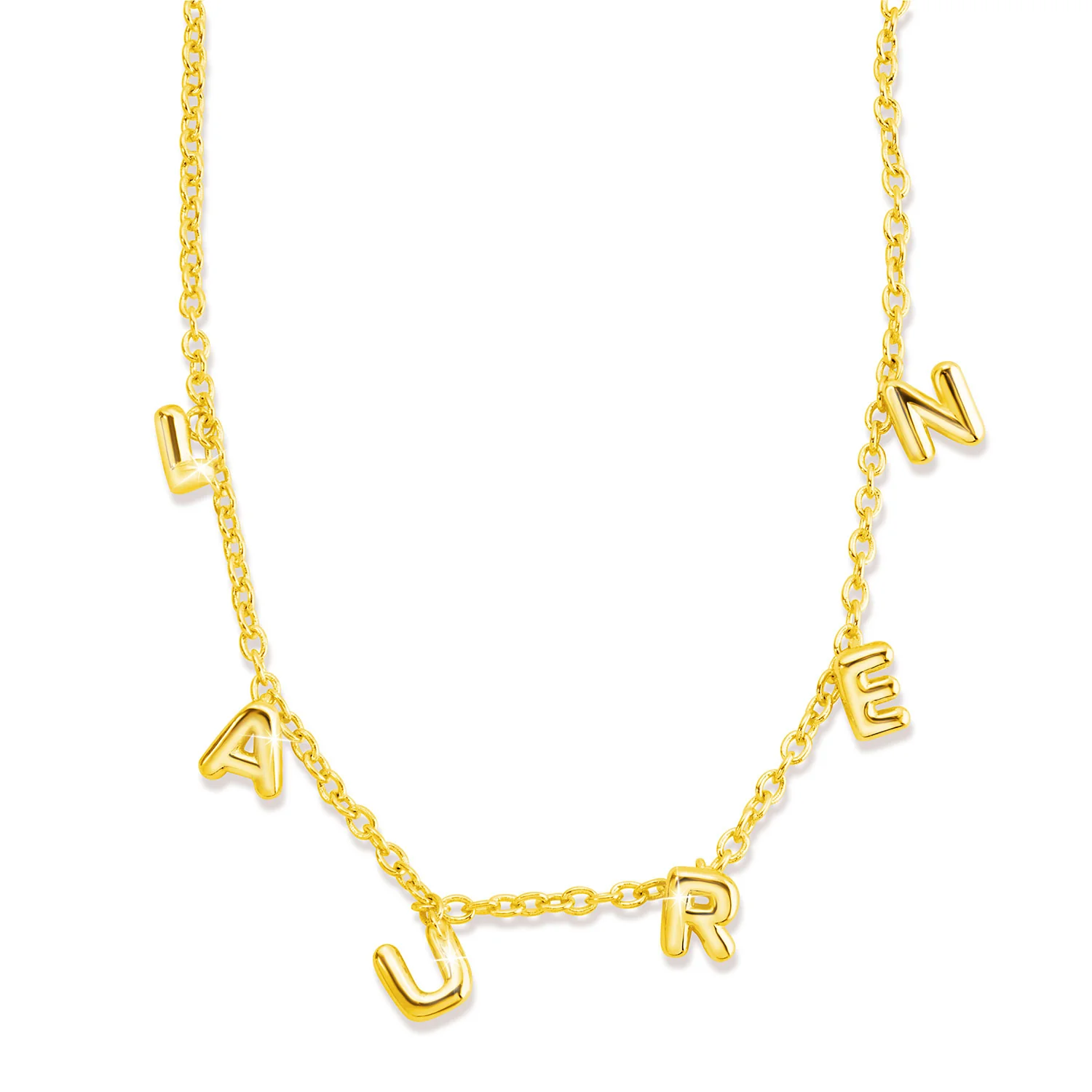 Mini Balloon Letters Name Necklace - Image 4