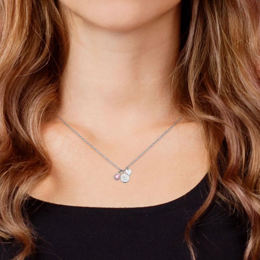Mini Heart Cluster Necklace - Image 3
