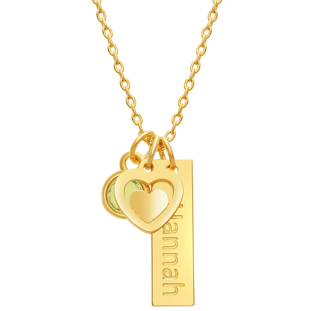Mini Heart Personalized Charm Necklace - Image 2
