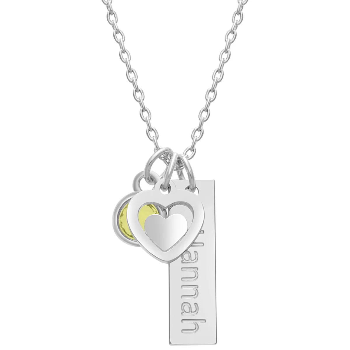 Mini Heart Personalized Charm Necklace - Image 4