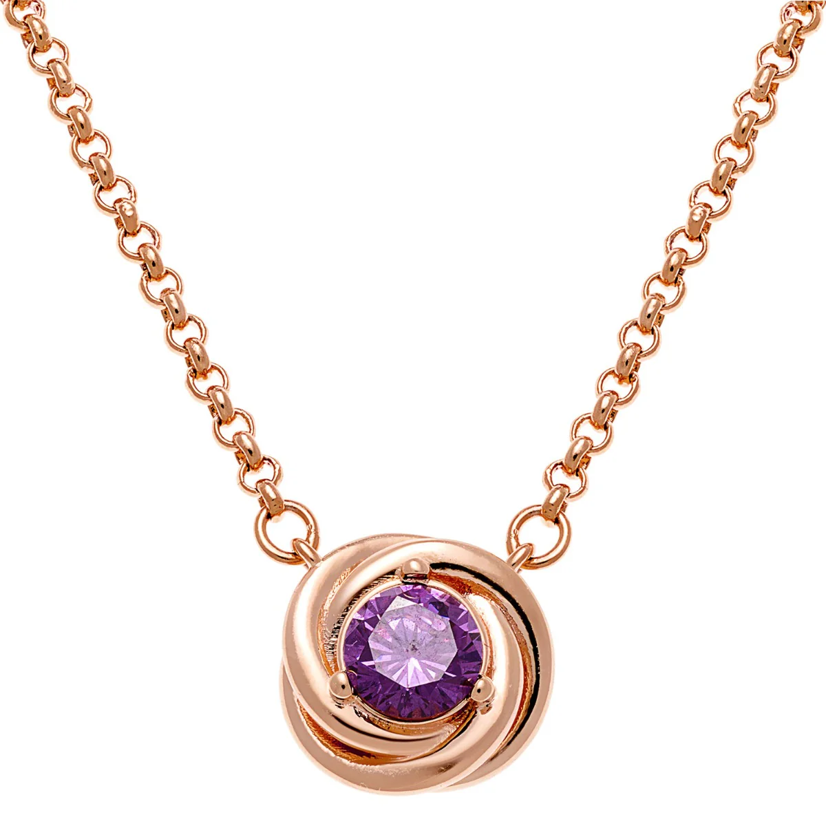Mini Love Knot Birthstone Necklace - Image 5
