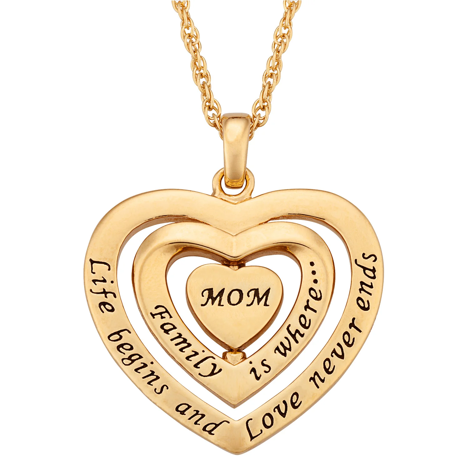 Birthstone Swivel Family Heart Pendant - Image 3