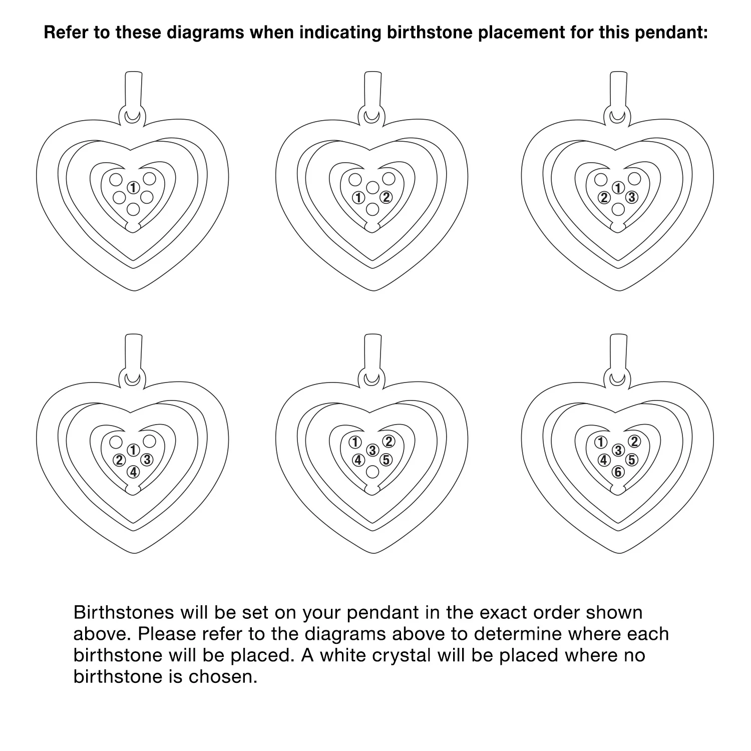 Birthstone Swivel Family Heart Pendant - Image 5