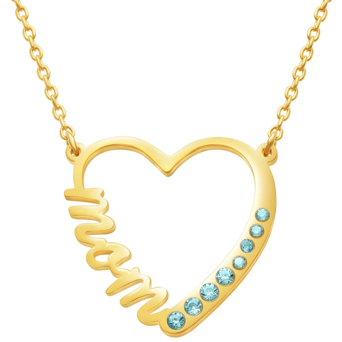 Mom Has My Heart Birthstone Necklace - Image 5