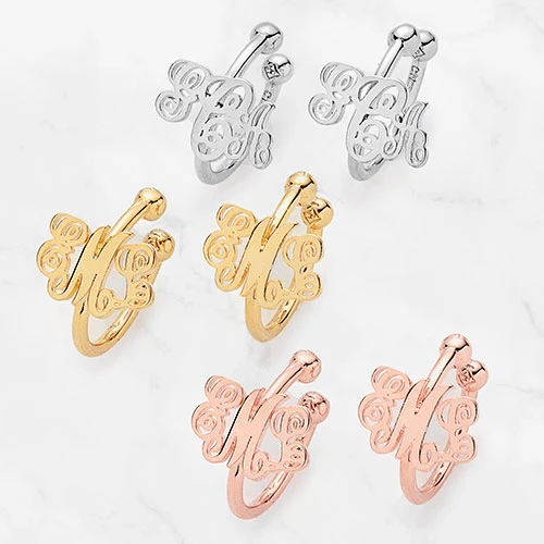 Monogram Ear Cuffs