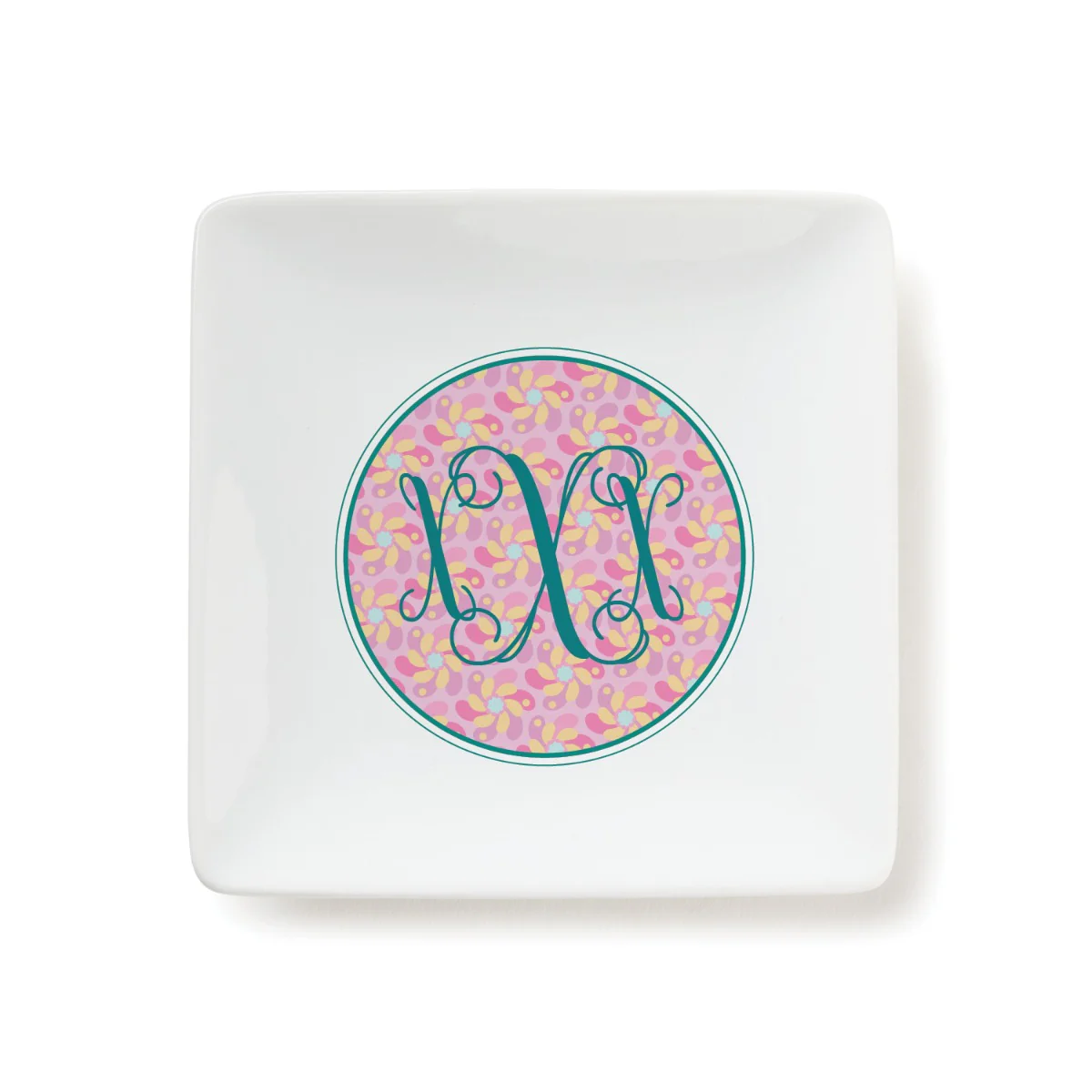 Monogram Personalized Square Trinket Dish - Image 3