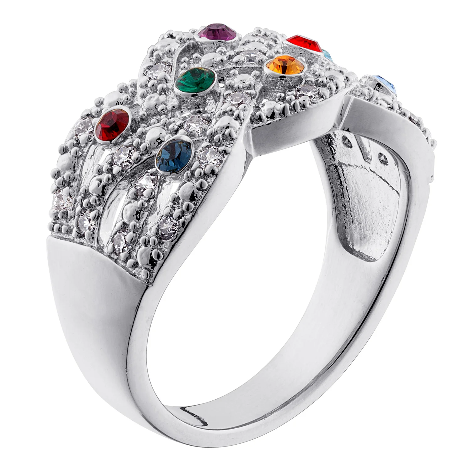 Mother's Braided Birthstone Ring - Image 2