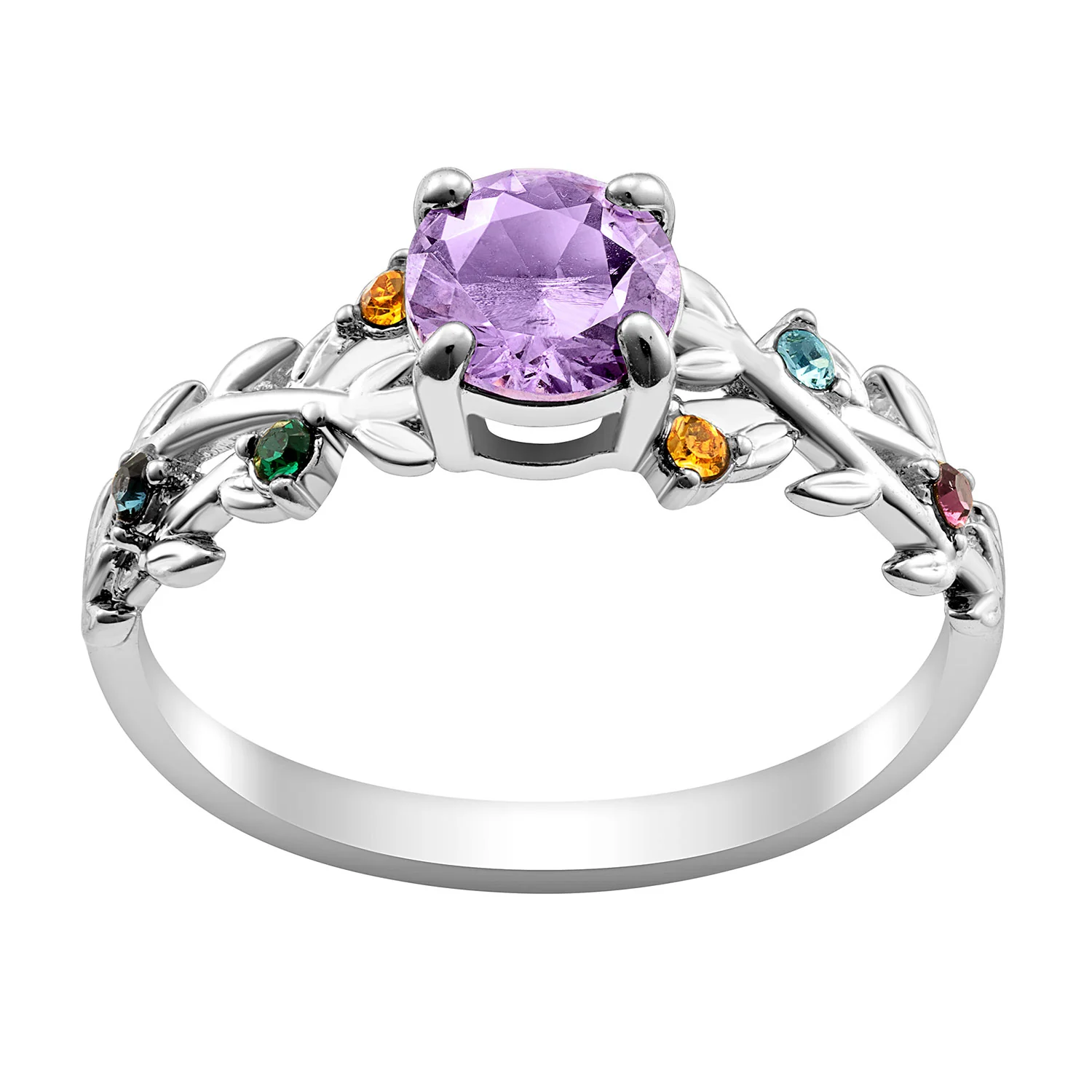 Mother's Family Flower Birthstone Ring