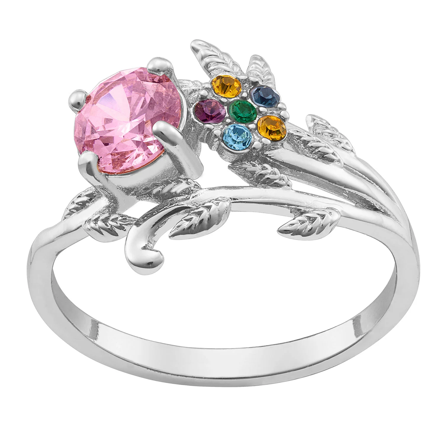 Mother's Family Flower Birthstone Ring