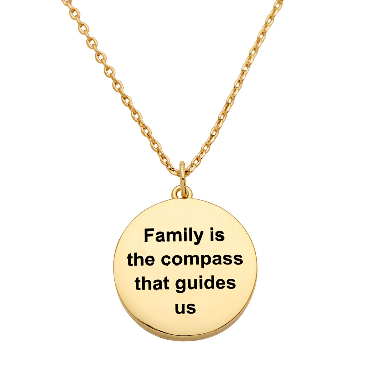 Family Birthstone Compass Necklace - Image 3