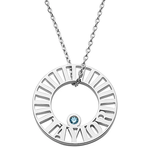 Name Token Birthstone Necklace - Image 2