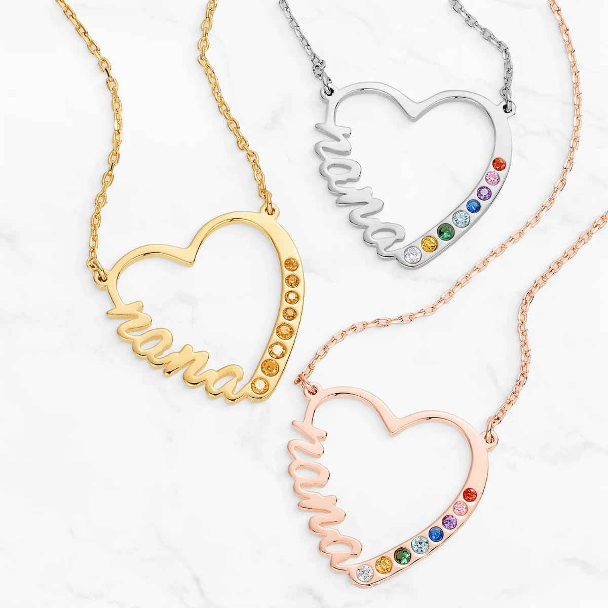 Nana Has My Heart Birthstone Necklace - Image 2