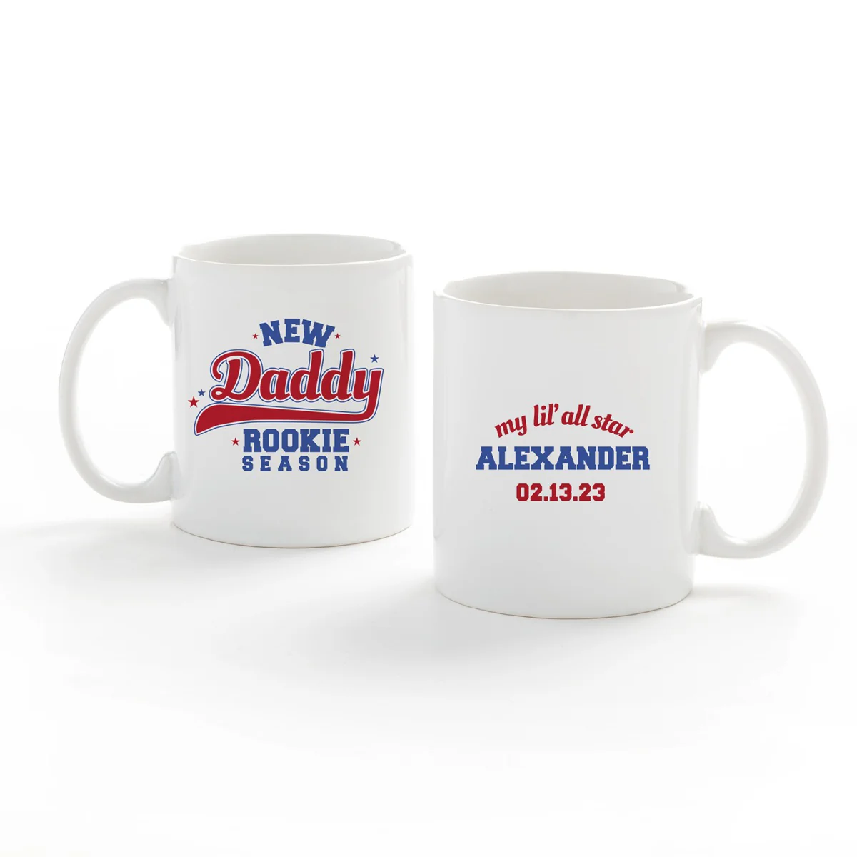 New Daddy Rookie Season Personalized Coffee Mug - 11 oz. - Image 4