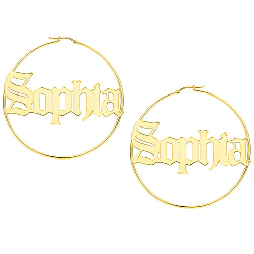 Old English Name Hoop - Oversized - Image 5
