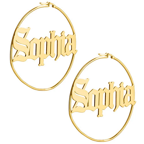 Old English Name Hoop - Oversized - Image 6