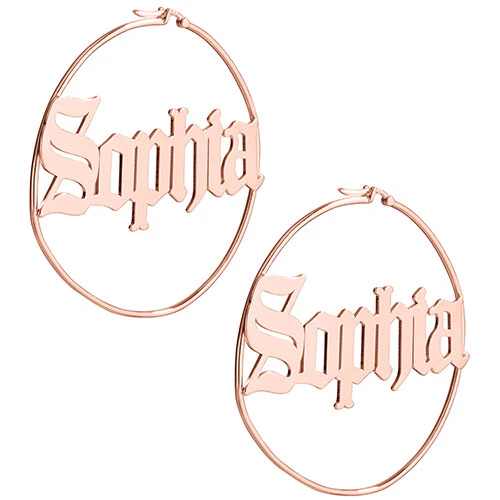 Old English Name Hoop - Oversized - Image 9