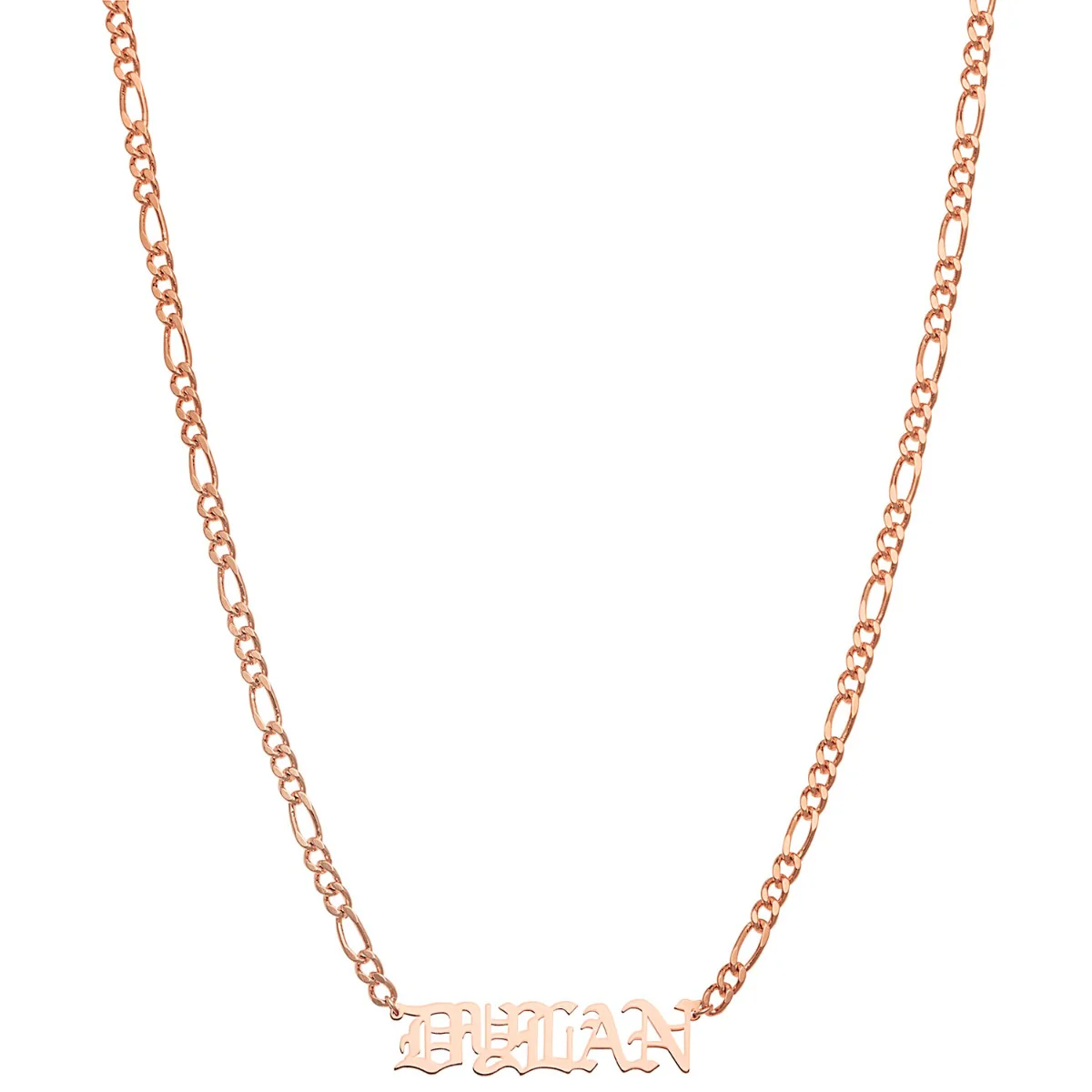Old English Name Necklace - Your choice Silver, 14K Gold or 14K Rose Gold Plated - Image 4
