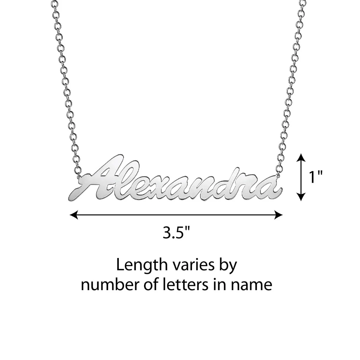 Outrageous Oversized Script Name Necklace - Image 3