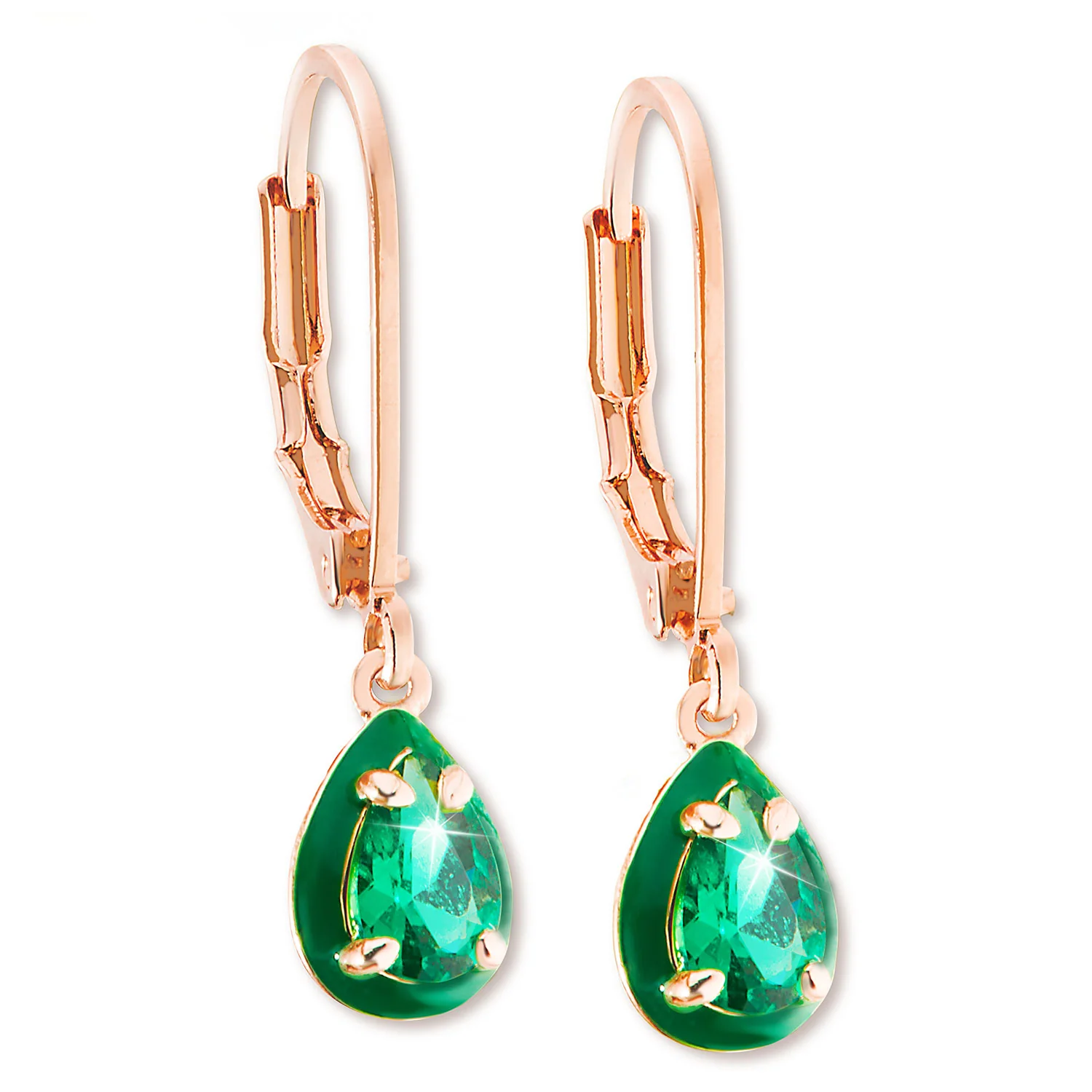 Pear Birthstone and Enamel Earring - Image 4