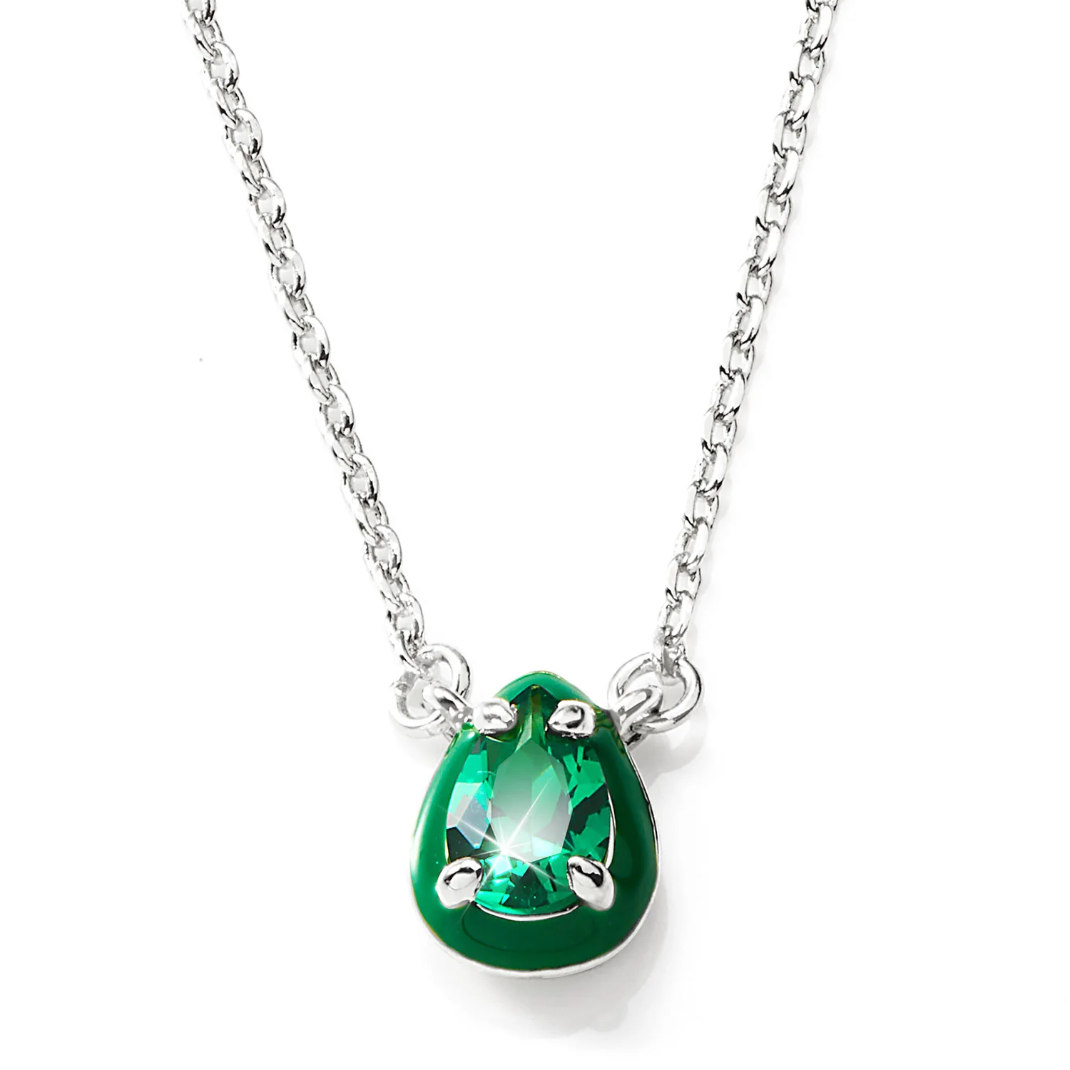 Pear Birthstone and Enamel Necklace - Image 2